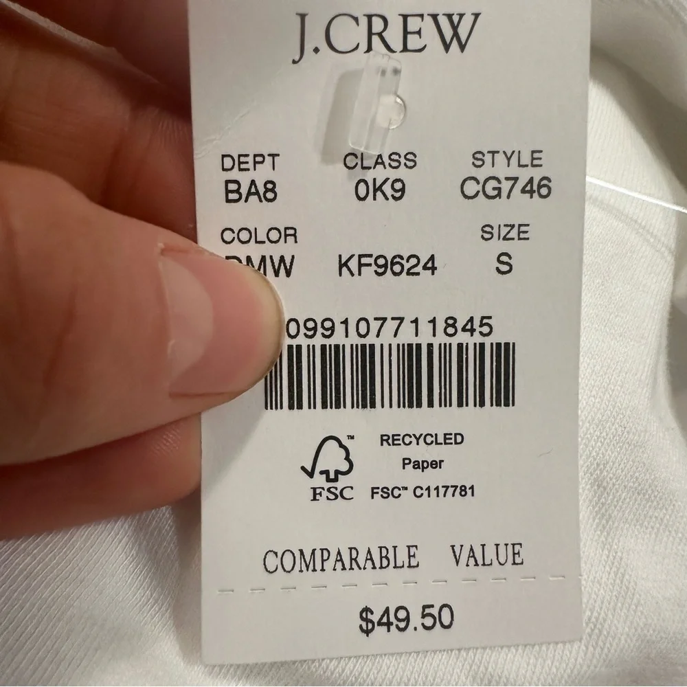 J. Crew 100% cotton